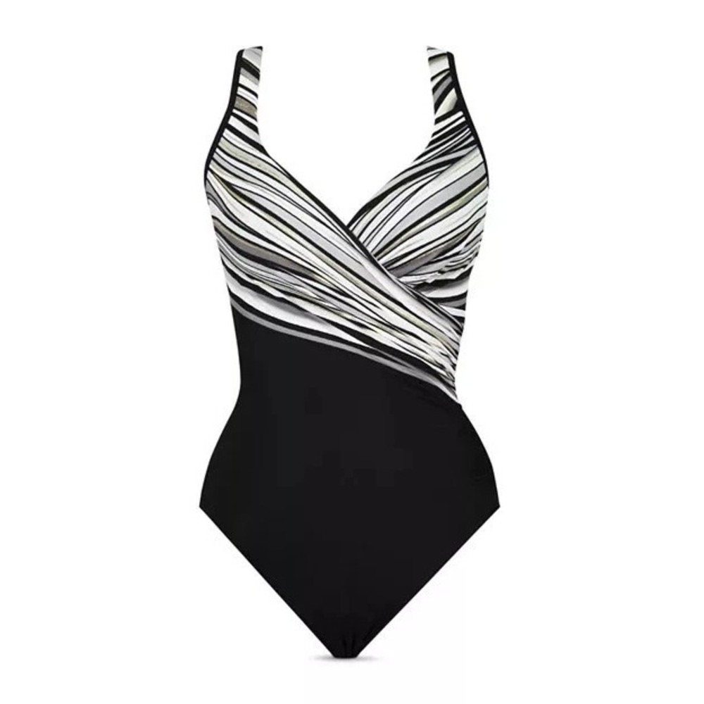 Miraclesuit "It's A Wrap" Swimsuit Shimmer Sands Bikini Tummy Control US 10‎ NEW